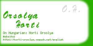 orsolya horti business card